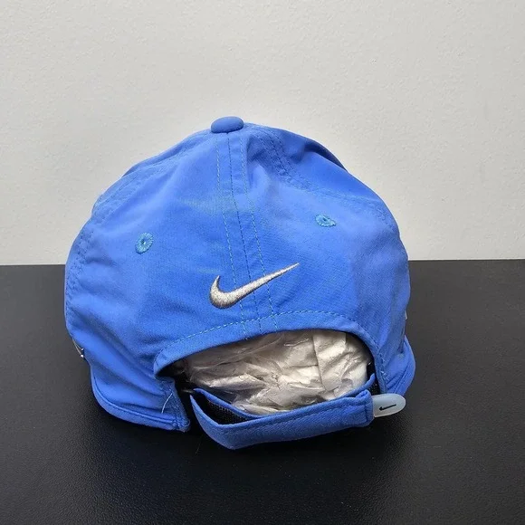 Nike Hat Cap Mens Strap Back Blue VRS RZN Swoosh Logo Performance Golf Golfing - Picture 6 of 9